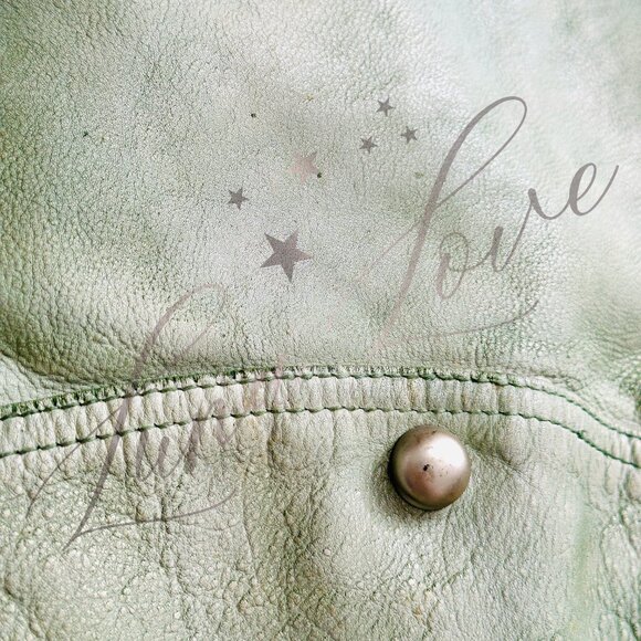 FREE PEOPLE We The Free Wesley Jealousy Leather Jacket In Green (size M) NWT - Picture 13 of 15